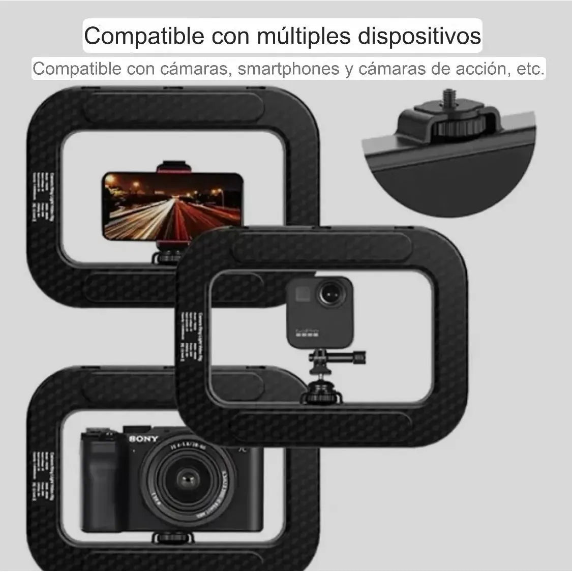 Aro de Luz LED 2RL Portátil 240 LED Soporte Móvil Fotografía Video