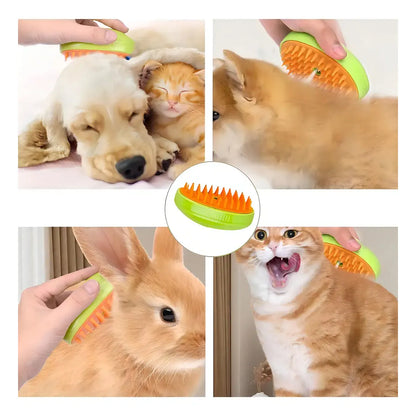 Cepillo A Vapor Para Mascotas 3en 1