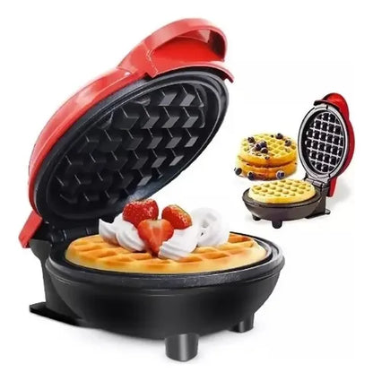 Mini Wafflera Redonda Para Reposteria
